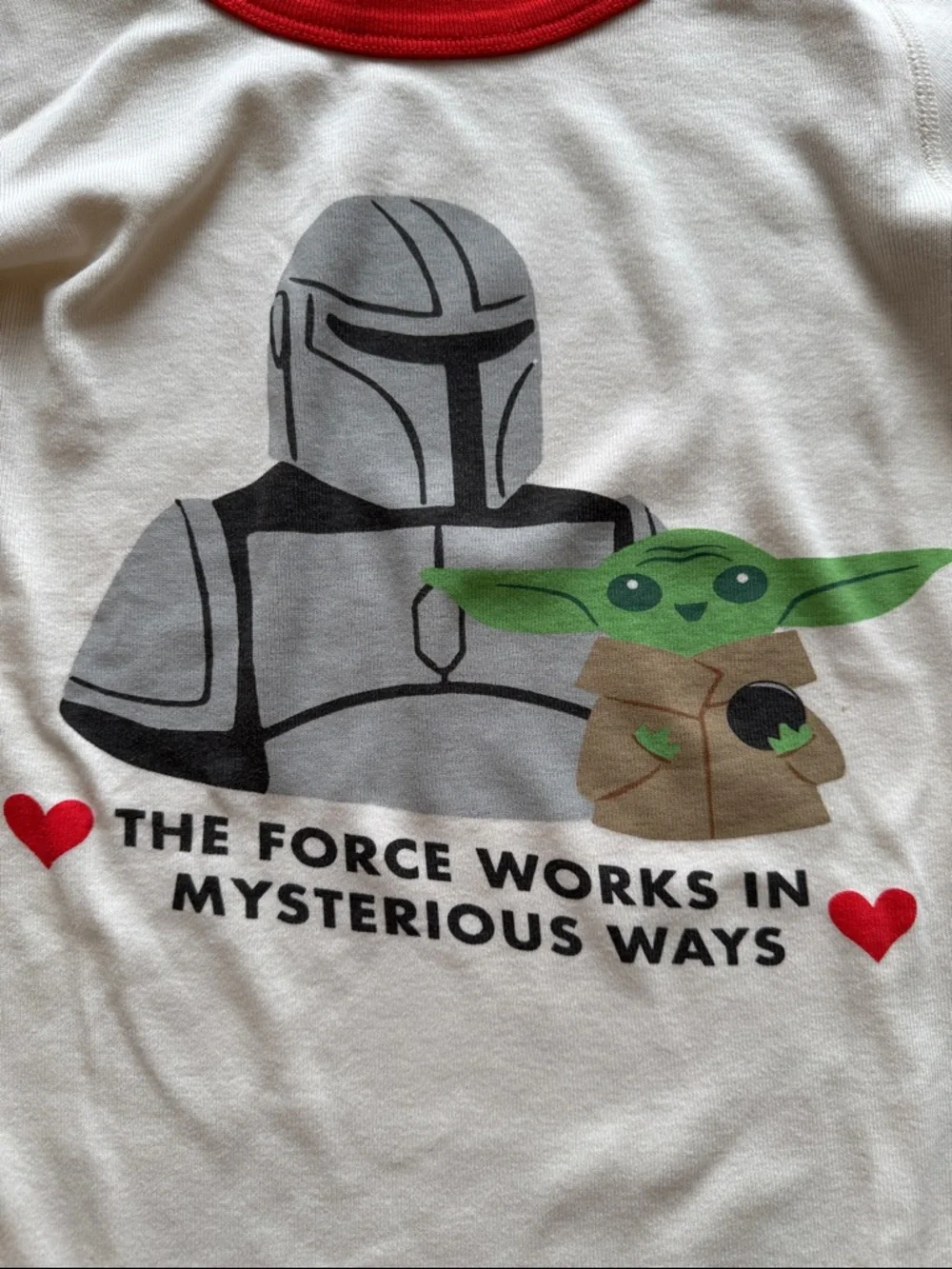 Size 6-7 Hanna Andersson Star Wars Yoda Mandalorian pajamas 100% organic cotton